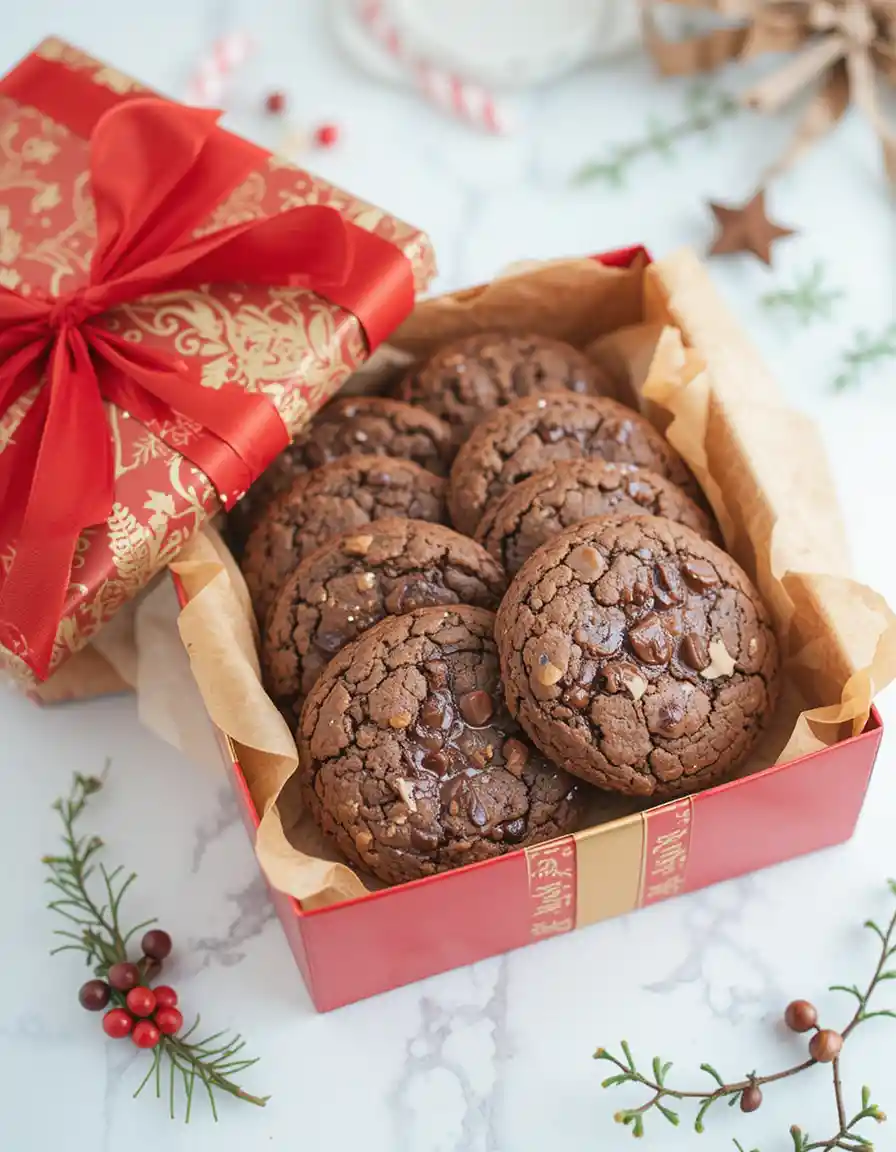 Double Chunk Chocolate Cookies