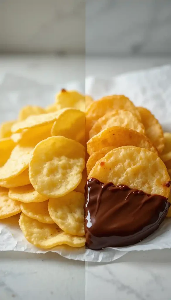 chocolate covered potato chips