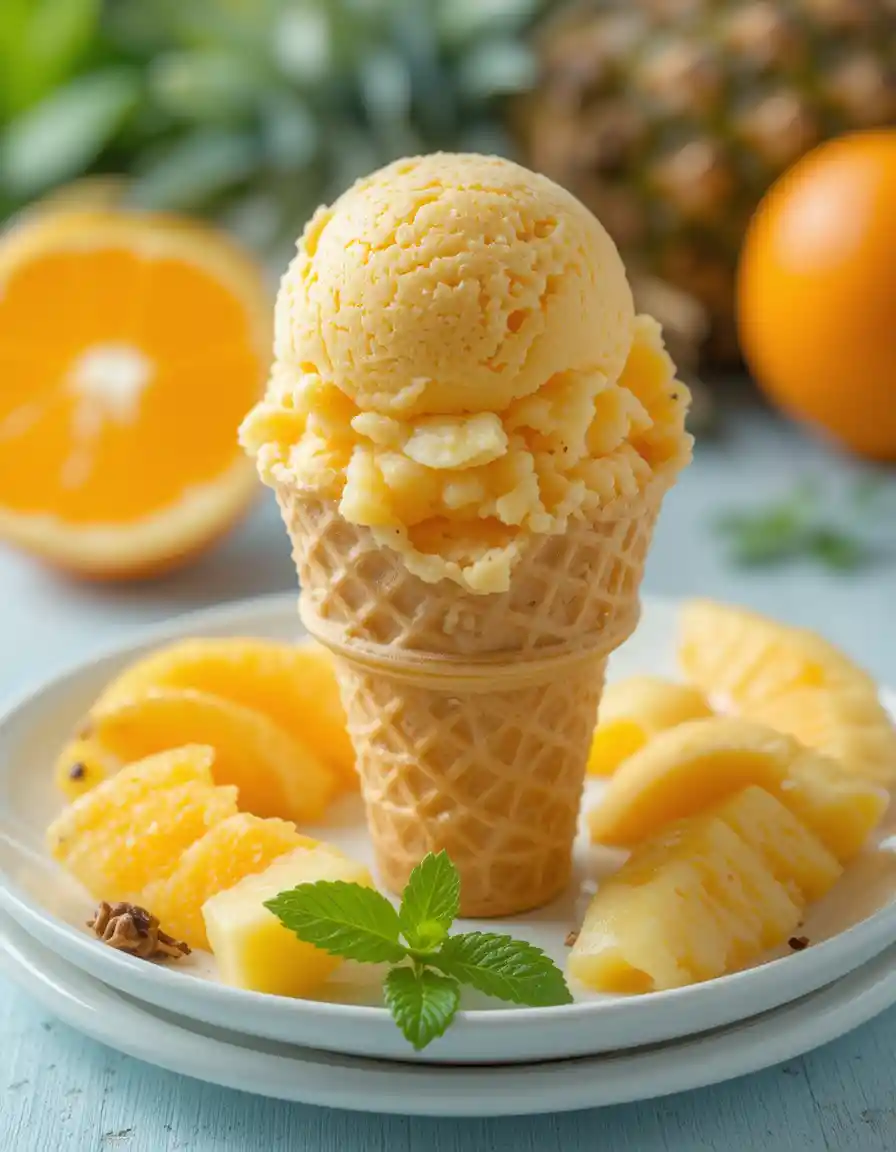 Orange Pineapple Ice Cream